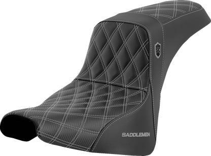 Saddlemen SDC Pro Series Silver Lattice Gel Seat for 2018-25 Harley Softail FXBB