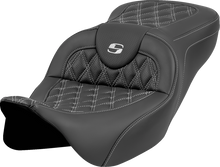 Saddlemen Roadsofa Silver Lattice Stitch Gel Seat fits 2008-2025 Harley Touring