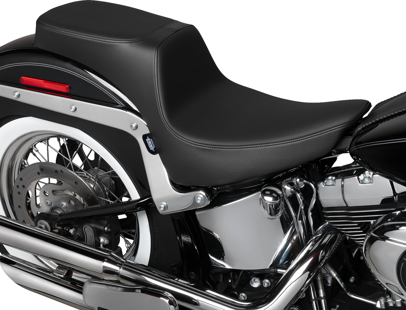 Drag Specialties Predator Solar Reflect Seat 2000-2017 Harley Softail FLST FXST