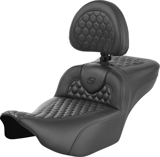 Saddlemen Roadsofa Honeycomb Extended Seat & Backrest for 2023-24 Harley Touring