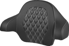 Saddlemen White Carbon Lattice Tour Pak Backrest Pad for 2014-25 Harley Touring