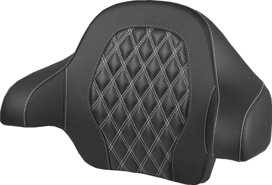 Saddlemen White Carbon Lattice Tour Pak Backrest Pad for 2014-25 Harley Touring