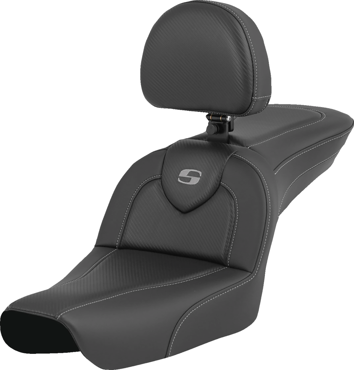 Saddlemen Black Roadsofa with Backrest Gel Seat for 2004-2005 Harley Wide Glide