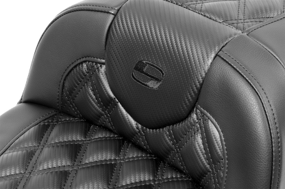 Saddlemen Roadsofa Black Lattice Extended Gel Seat for 2023-2025 Harley Touring