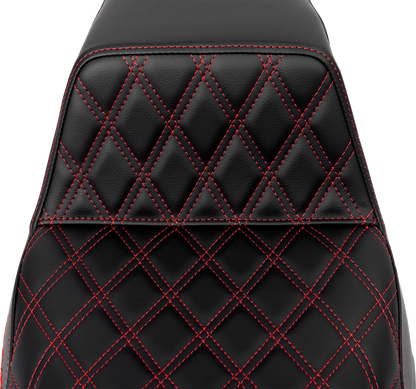 Saddlemen Step-Up Red Lattice Stitch Gelcore Seat for 2008-2024 Harley Touring