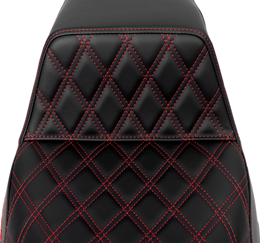 Saddlemen Step-Up Red Lattice Stitch Gelcore Seat for 2008-2024 Harley Touring