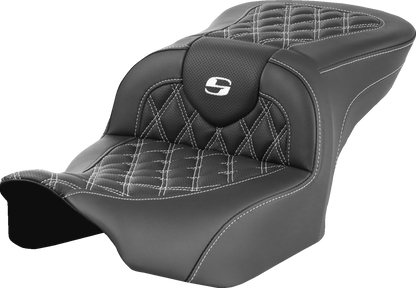 Saddlemen Roadsofa White Stitch Gel Seat for 2023-2026 Harley Touring Road Glide