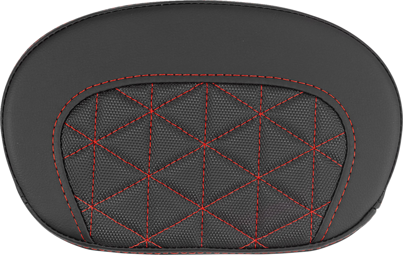 Saddlemen Mini Contour Red Tri Gripper Stitch Sissy Bar Backrest Pad for Harley