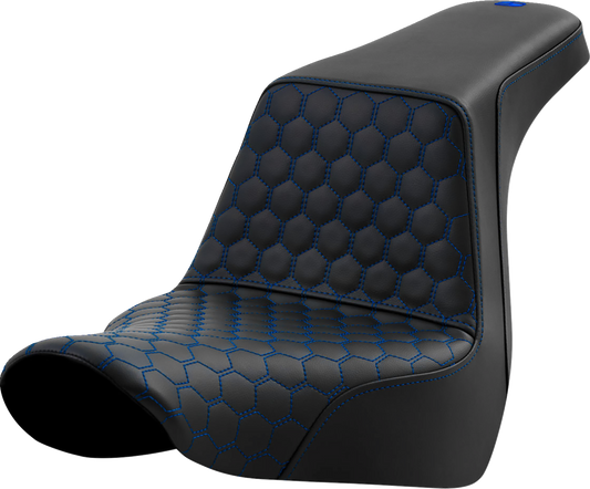 Saddlemen Step Up Blue Honeycomb Gel Seat 2018-2025 Harley Low Rider FXLR FLSB