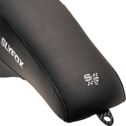 Slyfox Smooth Carbon Fiber Seat fits 1997-2007 Harley Touring  FLHT FLHR FLTR