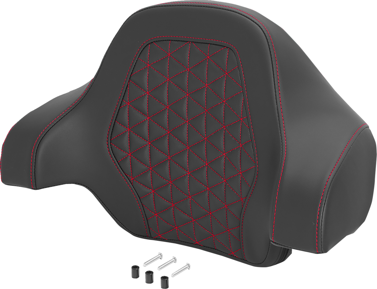Saddlemen Red Tri Gripper Deluxe Sissy Bar Tour Pack Backrest Pad for Harley