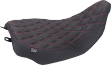 Mustang Runaround Red Stitch Solo Seat for 2023-2026 Harley Road Street Glide