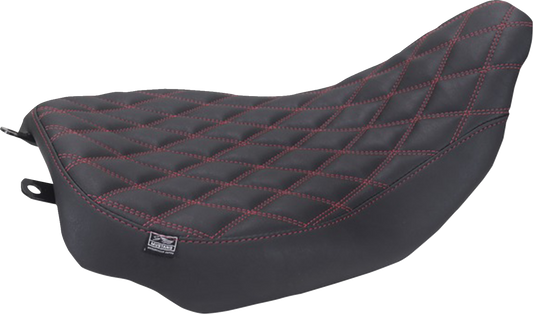 Mustang Runaround Red Stitch Solo Seat for 2023-2026 Harley Road Street Glide