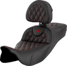 Saddlemen Roadsofa Red Lattice Extended Seat & Backrest 2008-2025 Harley Touring