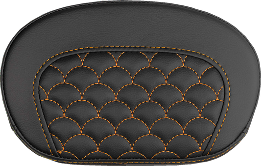 Saddlemen Mini Contour Orange Dragon Stitch Sissy Bar Backrest Pad for Harley