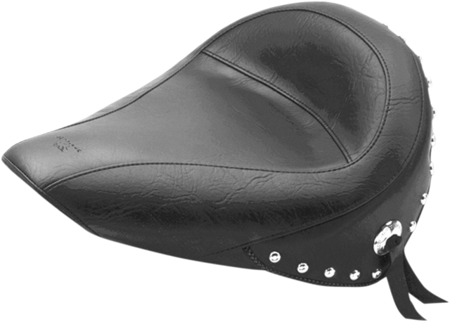 Mustang Skirted Studded Solo Seat for 1984-1999 Harley Softail Fat Boy Heritage