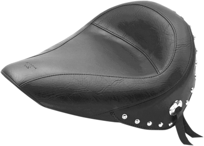 Mustang Skirted Studded Solo Seat for 1984-1999 Harley Softail Fat Boy Heritage