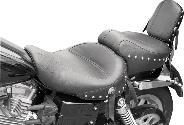 Mustang Wide Studded Seat for 1996-2003 Harley Dyna Super Glide Low Rider 75530