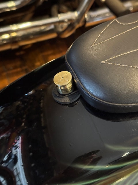 JT's Cycles Genuine .50 Cal Bullet 1/4"-20 Motorcycle Seat Bolt Harley Davidson