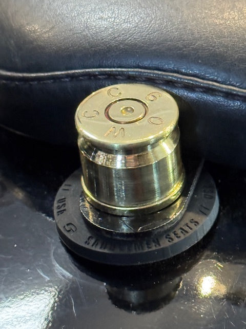 JT's Cycles Genuine .50 Cal Bullet 1/4"-20 Motorcycle Gold Seat Bolt Harley