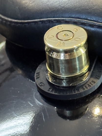 JT's Cycles Genuine .50 Cal Bullet 1/4"-20 Motorcycle Gold Seat Bolt Harley