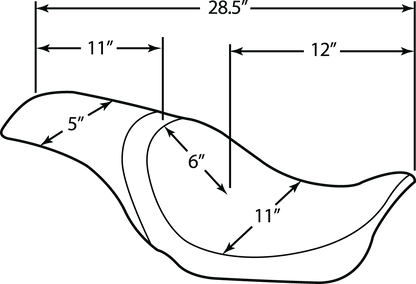 Drag Specialties Predator Smooth Seat for 2004-2005 Harley Dyna Low Rider FXDWG