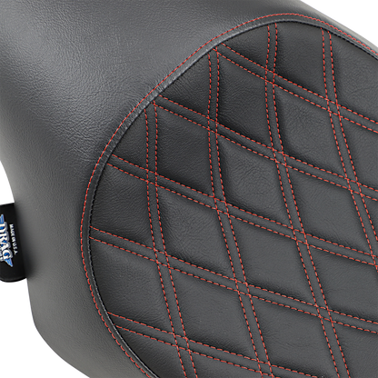 Drag Specialties Red Diamond Stitch 3/4 Solo Seat 2004-2022 Harley Sportster XL