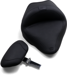 Mustang Wide Solo Seat & Backrest fits 2011-2017 Harley Softail Slim Blackline
