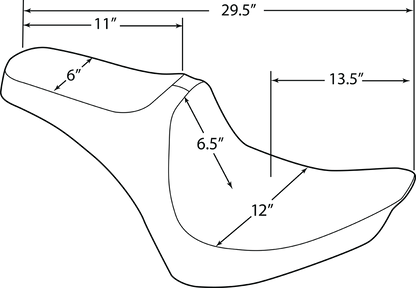 Drag Specialties Predator III 2-Up Seat for 2000-2017 Harley Softail Models FLST