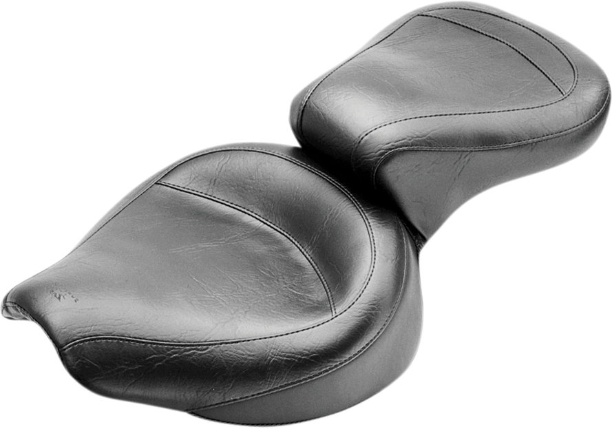 Mustang Vintage Wide Vinyl 2-Up Seat for 1958-1984 Harley Dyna Touring Models