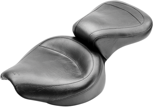 Mustang Vintage Wide Vinyl 2-Up Seat for 1958-1984 Harley Dyna Touring Models