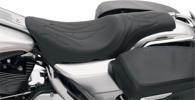Drag Specialties Predator Flame Stitch Seat fits for 1997-07 Harley Touring FLHR