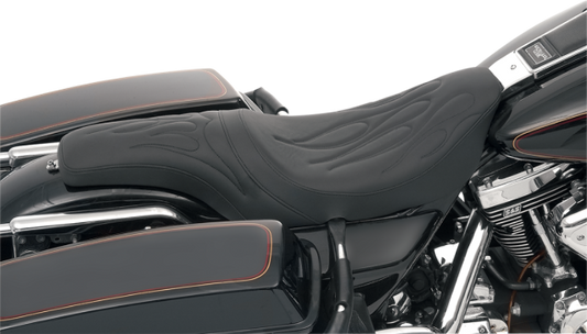 Drag Specialties Predator Flame Stitch Seat fits for 1997-07 Harley Touring FLHR