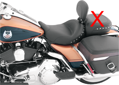 Mustang Wide Solo Seat & Backrest fits 2008-23 Harley Touring Road Street Glide