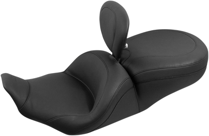 Mustang Lowdown 2-Up Seat & Backrest 97-07 Harley Touring FLHR FLHX FLHRS FLHRC