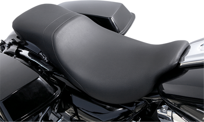 Danny Gray Black Vinyl LowIST Seat fits 2008-2024 Harley Touring FLHR FLHX FLHTC