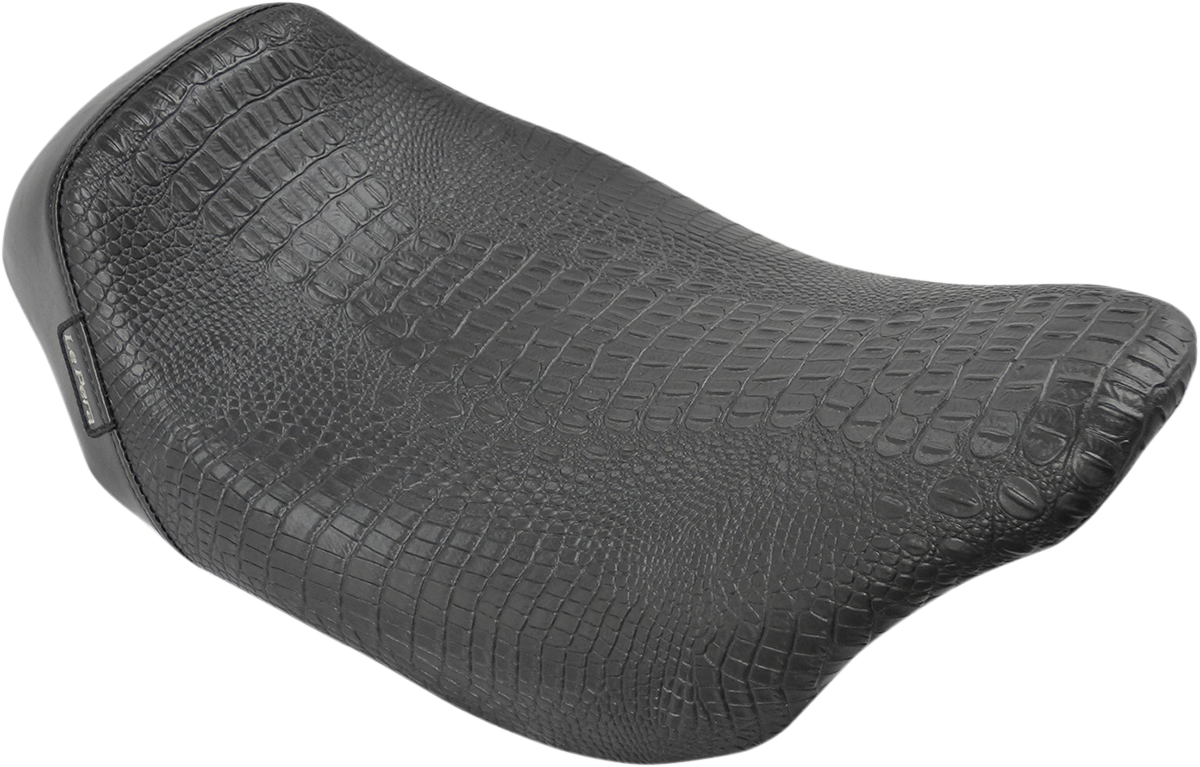 Le Pera Bare Bones Croc Stitch Solo Seat fits 2008-24 Harley Touring LK-005CRBLK