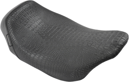 Le Pera Bare Bones Croc Stitch Solo Seat fits 2008-24 Harley Touring LK-005CRBLK