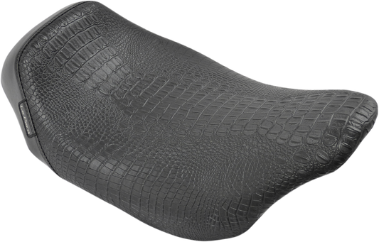 Le Pera Bare Bones Croc Stitch Solo Seat fits 2008-24 Harley Touring LK-005CRBLK
