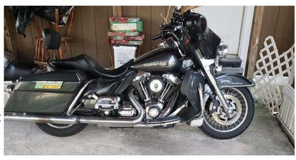 Danny Gray Tourist Air Black Leather 2up Seat 2008-2024 Harley Touring Bagger