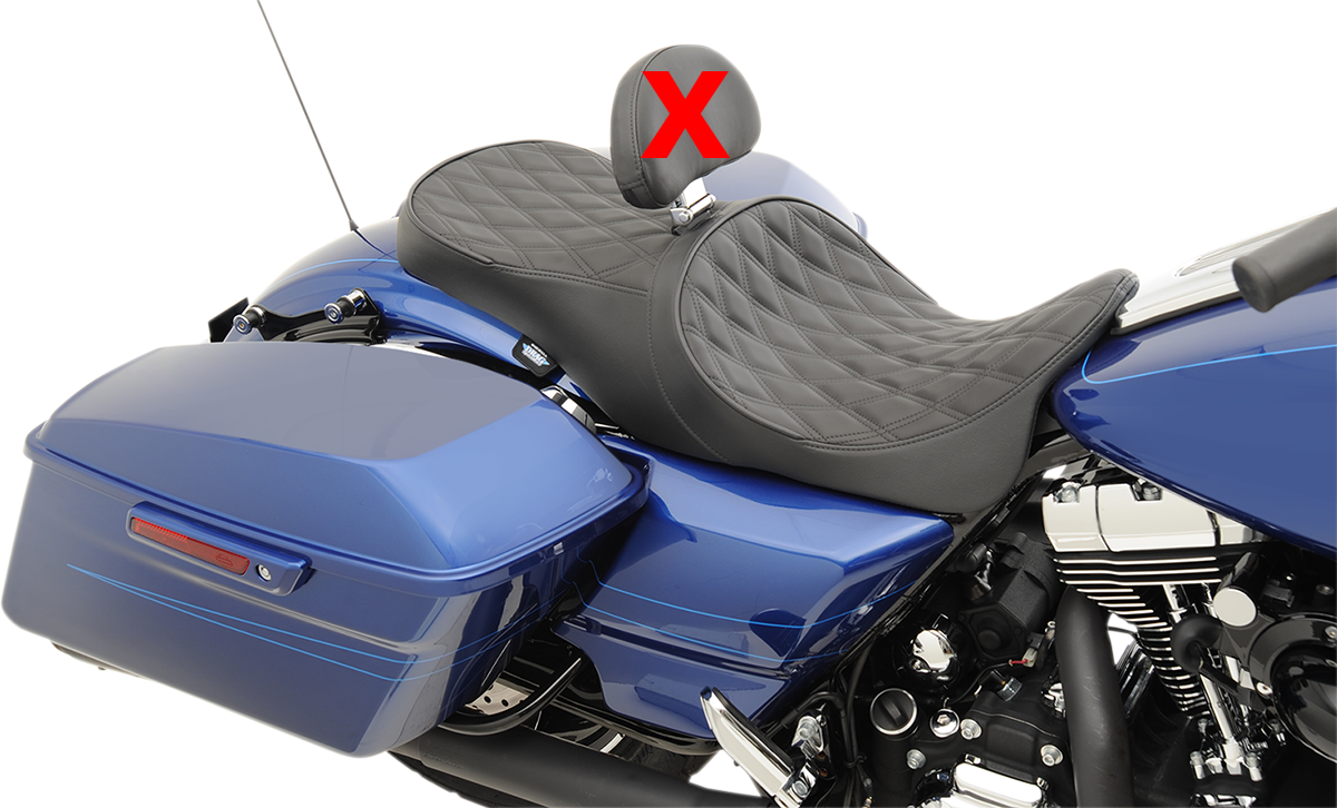 Drag Specialties Low Forward Position Diamond Seat fits 2008-2024 Harley Touring