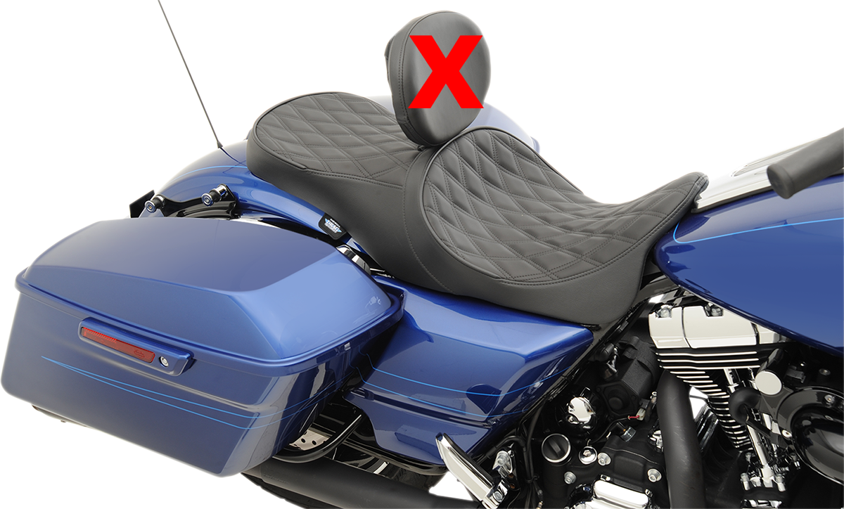 Drag Specialties Low Forward Position Diamond Seat fits 2008-2024 Harley Touring