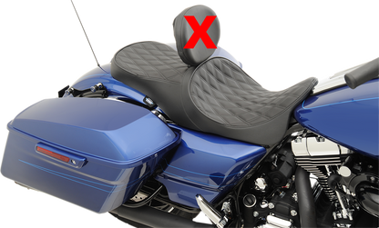 Drag Specialties Low Forward Position Diamond Seat fits 2008-2024 Harley Touring