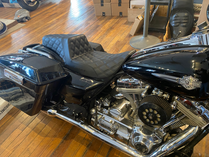 Saddlemen Black Step-Up Lattice Seat for 1997-2007 Harley Touring FLHX FLHR