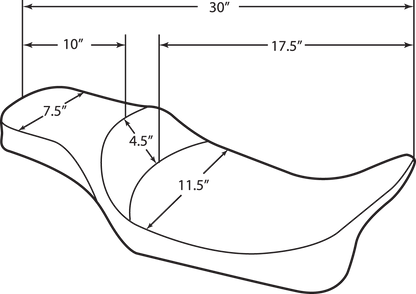 Drag Specialties Predator Extended Reach Seat fits 1997-07 Harley Road King FLHX