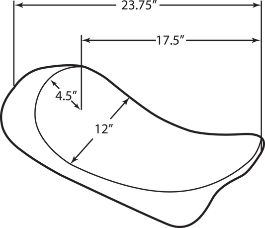 Drag Specialties Silver Double Diamond Solo Seat for 1997-07 Harley Touring FLHR