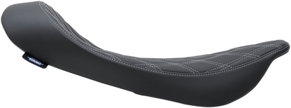 Drag Specialties Silver Double Diamond Solo Seat for 1997-07 Harley Touring FLHR