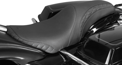 Mustang Tripper Fastback Seat for 2008-2024 Harley Touring w/ PYO Razorback Tank