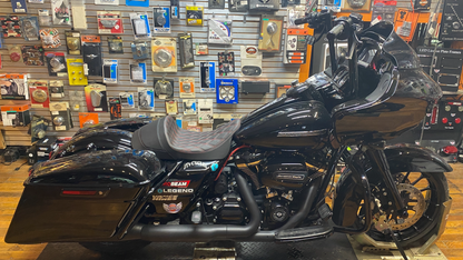 Drag Specialties Red Diamond Stitch Solo Seat fits 2008-2024 Harley Touring FLHX