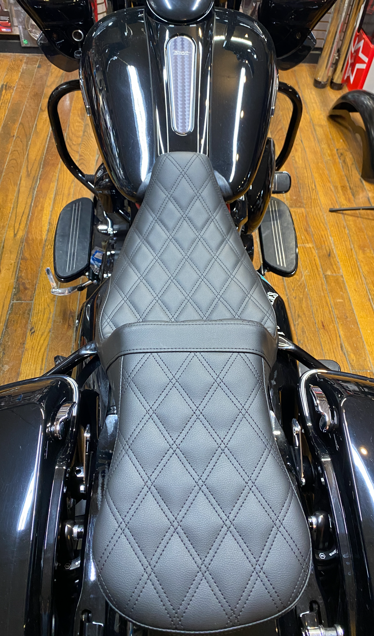 Saddlemen Tour Step-Up Lattice Stitch Seat for 2008-2024 Harley Touring Models